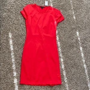 Red short sleeve banana republic NTW dress